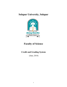 Solapur University, Solapur Faculty of Science  