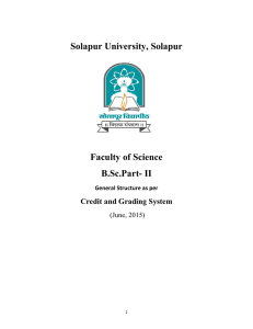Solapur University, Solapur Faculty of Science B.Sc.Part- II  