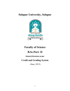 Solapur University, Solapur Faculty of Science B.Sc.Part- II  