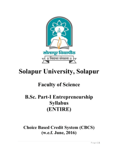 Solapur University, Solapur  Faculty of Science (ENTIRE)