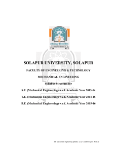 SOLAPUR UNIVERSITY, SOLAPUR