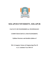 SOLAPUR UNIVERSITY, SOLAPUR