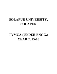 SOLAPUR UNIVERSITY, SOLAPUR TYMCA (UNDER ENGG.)