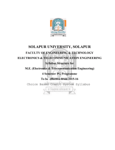 SOLAPUR UNIVERSITY, SOLAPUR