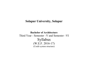 Syllabus Solapur University, Solapur  (W.E.F. 2016-17)