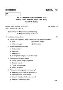 SLR-CU – 16 *SLRCU16* M.A. – I (Semester – II) Examination, 2014