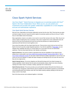 Cisco Spark Hybrid Services