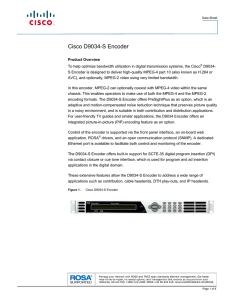 Cisco D9034-S Encoder