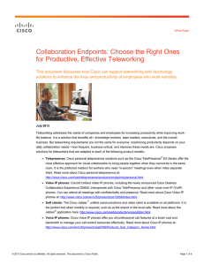 Collaboration Endpoints: Choose the Right Ones for Productive, Effective Teleworking