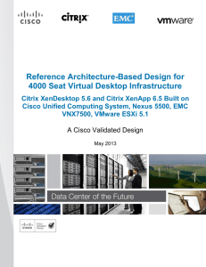 Reference Architecture-Based Design for 4000 Seat Virtual Desktop Infrastructure