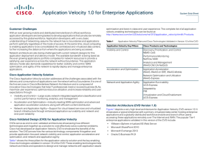 Application Velocity 1.0 for Enterprise Applications Customer Challenges