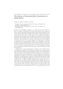 The Status of Detached-Eddy Simulation for Bluff Bodies Philippe R. Spalart