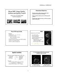 Breast MRI: Image Quality, Artifacts and Quality Control