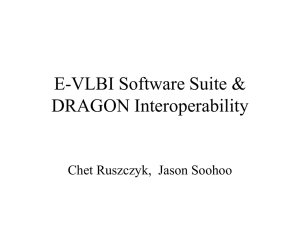 E-VLBI Software Suite &amp; DRAGON Interoperability Chet Ruszczyk,  Jason Soohoo
