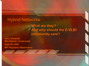 Hybrid Networks What are they? And why should the E-VLBI community care?