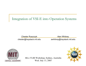 Integration of VSI-E into Operation Systems 4th e-VLBI Workshop, Sydney, Australia