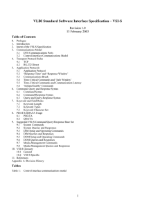 VLBI Standard Software Interface Specification – VSI-S Revision 1.0 13 February 2003