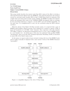 Overview UVLBI Memo #26 9/15/2011 To: UVLBI Group