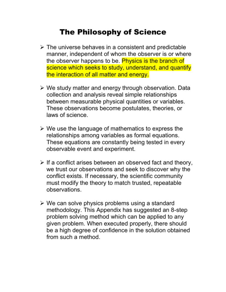 philosophy of science essay structure