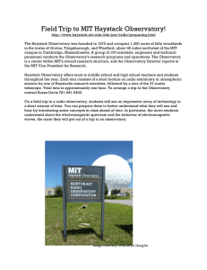 Field Trip to MIT Haystack Observatory!