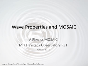 Wave Properties and MOSAIC A Physics MOSAIC MIT Haystack Observatory RET Revised 2011