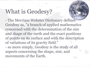 What is Geodesy?