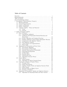 Table of Contents