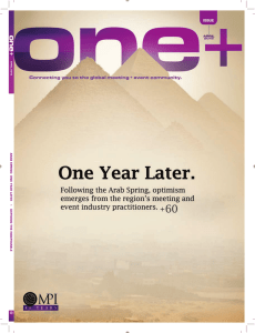 ARAB SPRING: ONE YEAR LA TER + DEFINING THE INDEFINABLE