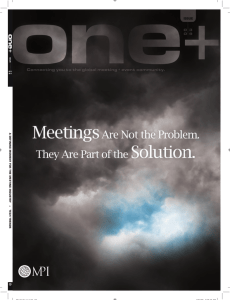 A DEFINING MOMENT FOR THE MEETING INDUSTRY   + ... March Cover.indd   C1 March Cover indd C1