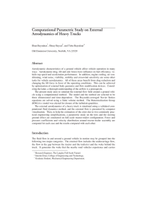 Computational Parametric Study on External Aerodynamics of Heavy Trucks Abstract