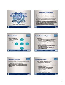 Going Paperless in Radiation Oncology Clinic Learning Objectives