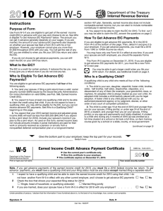 20 10 Form W-5