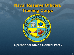 Naval Reserve Officers Training Corps Operational Stress Control Part 2 1
