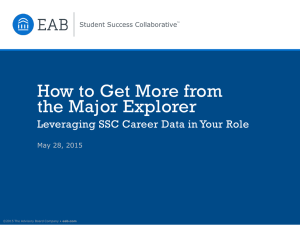How to Get More from the Major Explorer Student Success Collaborative