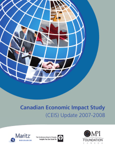 Canadian Economic Impact Study (CEIS) Update 2007-2008 1 1.0 Introduction