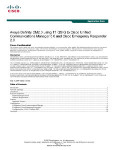 Avaya Definity CM2.0 using T1 QSIG to Cisco Unified