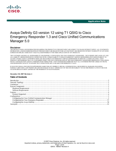 Avaya Definity G3 version 12 using T1 QSIG to Cisco