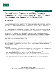 Cisco CallManager Release 4.01 and Cisco Emergency