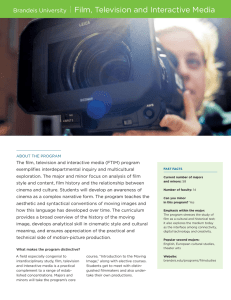 Film, Television and Interactive Media Brandeis University