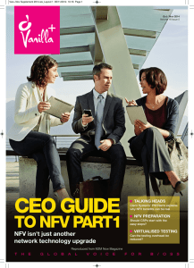 CEO GUIDE TO NFV PART1 NFV isn't just another TALKING HEADS