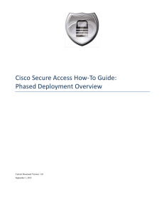 Cisco Secure Access How-To Guide: Phased Deployment Overview