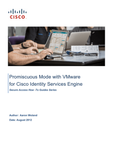 Promiscuous Mode with VMware for Cisco Identity Services Engine