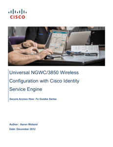 Universal NGWC/3850 Wireless Configuration with Cisco Identity Service Engine