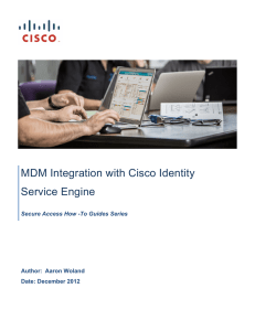 MDM Integration with Cisco Identity Service Engine