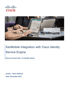 XenMobile Integration with Cisco Identity Service Engine