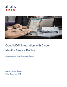 Good MDM Integration with Cisco Identity Service Engine