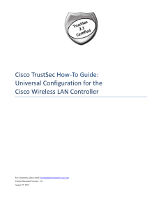 Cisco TrustSec Universal Configuration for the Cisco Wireless LAN Controller