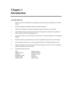 Chapter 1 Introduction  Learning Objectives