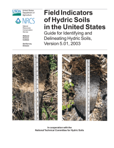 Field Indicators of Hydric Soils in the United States Guide for Identifying and