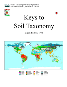 Keys to Soil Taxonomy Eighth Edition, 1998 United States Department of Agriculture